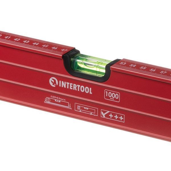 Уровень с поворотной капсулой 1000 мм, 3 глазка INTERTOOL MT-1270 MT-1270 фото