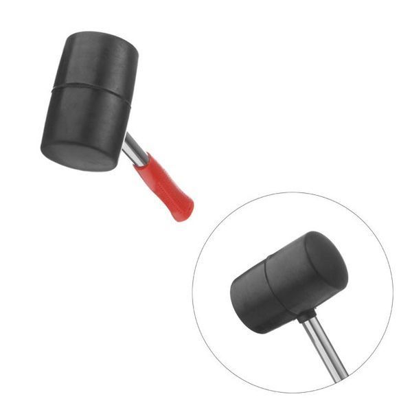 Киянка гумова 680 г, 80 мм, чорна гума, металева ручка INTERTOOL HT-0232 HT-0232 фото