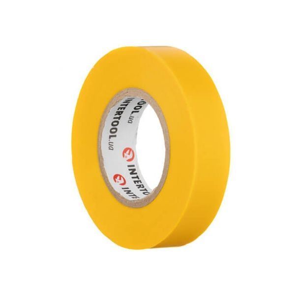 Лента изоляционная 0.15мм*17мм*20м желтая INTERTOOL IT-0052 IT-0052 фото