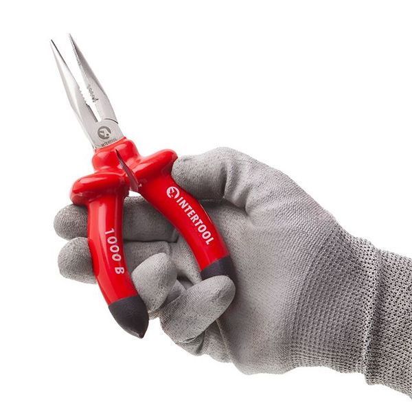 Довгогубці прямі 160 мм, діелектричні, CrV 6150 INTERTOOL NT-0326 NT-0326 фото