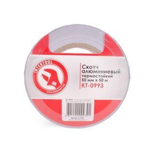 Скотч алюмінієвий термостійкий 50 мм * 50 м. INTERTOOL KT-0993 KT-0993 фото