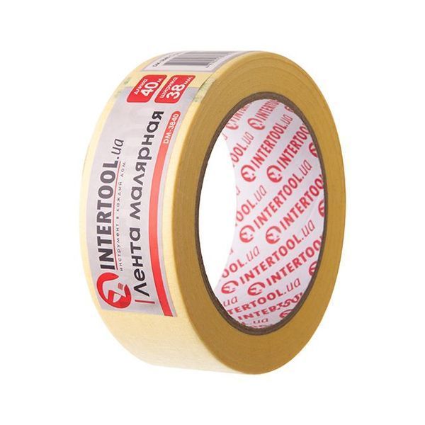 Стрічка малярська&nbsp;38 мм, 40 м, жовта INTERTOOL DM-3840 DM-3840 фото