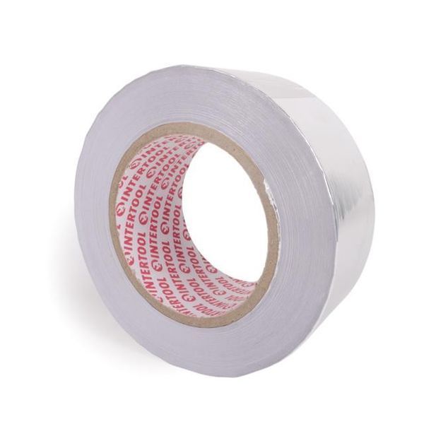 Скотч алюминиевый термостойкий 50 мм*50 м INTERTOOL KT-0993 KT-0993 фото