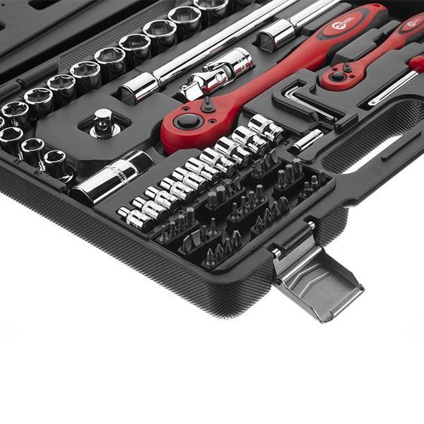 Профессиональный набор инструмента, 1/2" & 1/4", 72 ед.&nbsp;CrV INTERTOOL ET-6072 ET-6072 фото