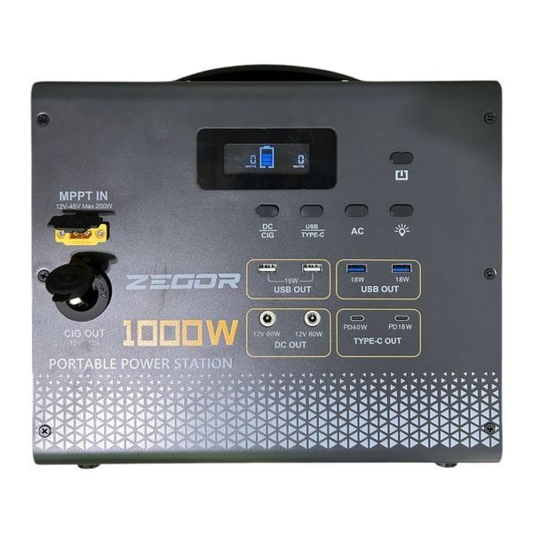 Зарядная станция портативная ZEGOR YC 1100 / 1000 Вт (пиковая мощность 2000Вт) / 1008 Вт/ч / Аккумулятор BYD LiFePO4 YC 1100 фото