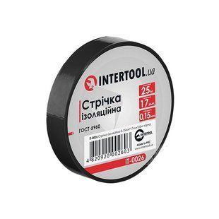 Стрічка ізоляційна, 17 мм * 25 м * 0,15 мм, чорна INTERTOOL IT-0026 IT-0026 фото