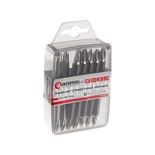 Комплект насадок до викруток PH1/PH2 1/4" x 75 мм, уп. 10 од. INTERTOOL VT-0015 VT-0015 фото