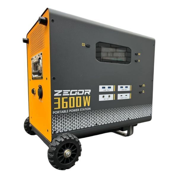 Зарядная станция портативная ZEGOR YC 3600 / 3600 Вт (пиковая мощность 7200Вт) / 3932.1 Вт/ч / Аккумулятор BYD LiFePO4 YC 3600 фото