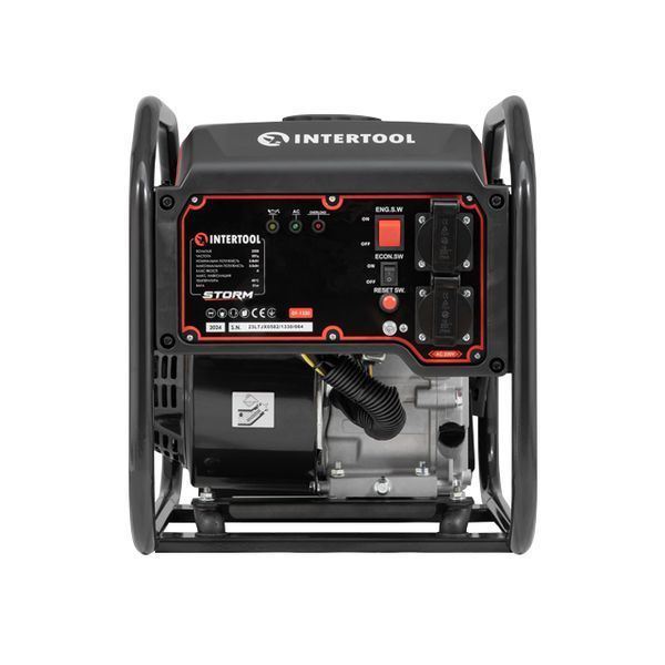 Генератор бензиновий інверторний INTERTOOL DT-1330 STORM 2.8/3 кВт, 220 В, 8 л, ручний старт, мідна обмотка DT-1330 фото