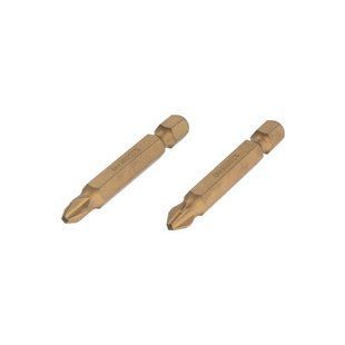 Комплект отверточных насадок PH2 1/4"*50мм, Titanium, S2, уп. 2 шт., STORM INTERTOOL VT-0233 VT-0233 фото