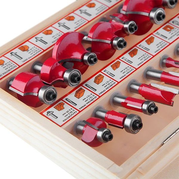 Набор фрез по дереву, 18 шт. INTERTOOL HT-0073 HT-0073 фото