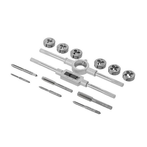 Набор плашек M3-M10 и метчиков M3-M10, 14ед INTERTOOL SD-8024 SD-8024 фото
