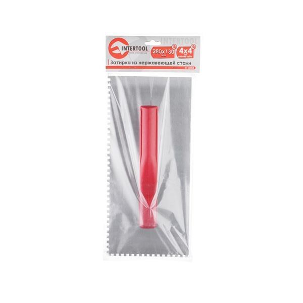 Затирка cтальная оцинкованная 280*130мм, 4*4мм INTERTOOL KT-0004 KT-0004 фото