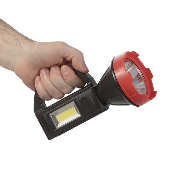 Фонарь аккумуляторный 1LED+1COB LED, power bank, индикатор заряда, солнечная панель INTERTOOL LB-0107 LB-0107 фото