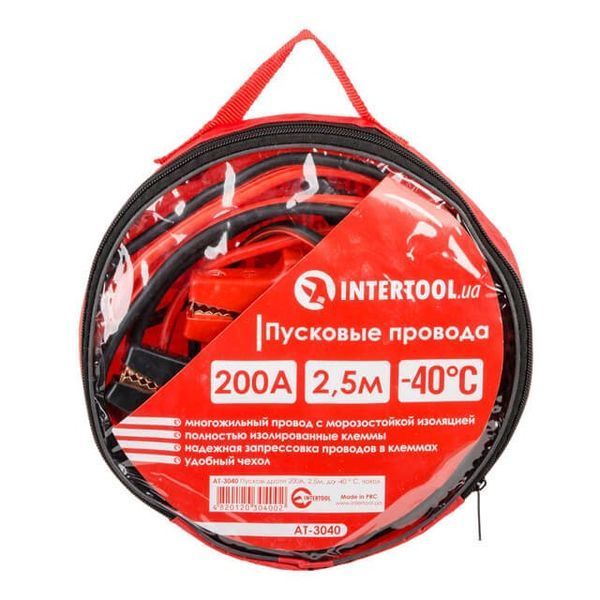 Пускові дроти 200 А, 2.5 м, до -40 &deg; C, чохол INTERTOOL AT-3040 AT-3040 фото