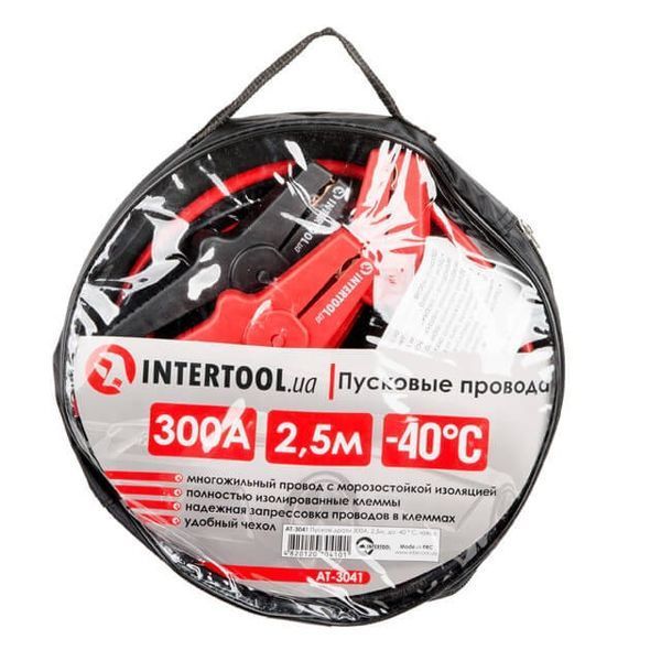 Пускові дроти 300 А, 2.5 м, до -40 &deg;C, чохол INTERTOOL AT-3041 AT-3041 фото