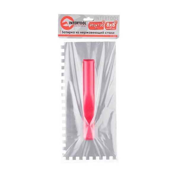 Затирка cтальная оцинкованная 280*130мм, 8*8мм INTERTOOL KT-0006 KT-0006 фото