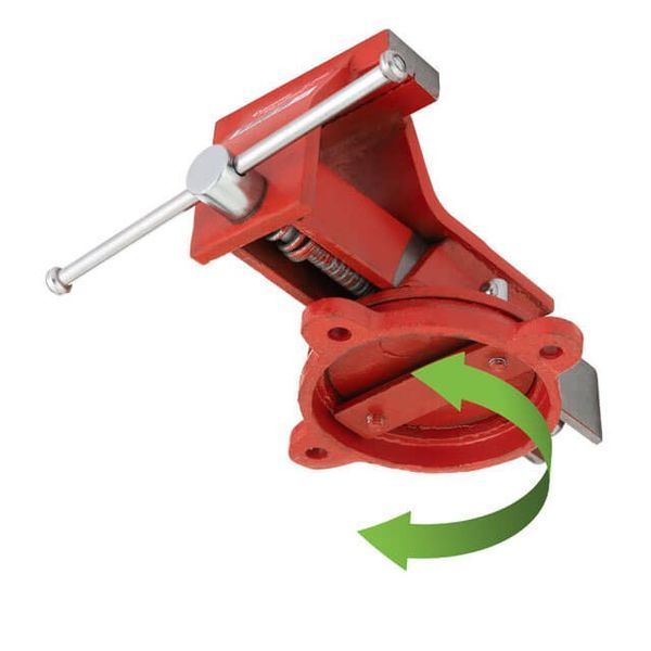 Тиски слесарные поворотные 100 мм эконом INTERTOOL HT-0080 HT-0080 фото