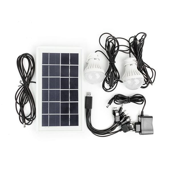 Фонарь аккумуляторный 1 LED 5 W + 22 SMD, выносная солнечная панель, выносные 2 led лампы, кабель для зарядки телефона-планшета INTERTOOL LB-0105 LB-0105 фото