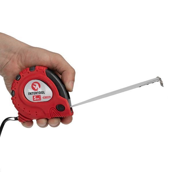 Рулетка с металлическим полотном 5 м x 25 мм "Супер Магнит" blister INTERTOOL MT-0306 MT-0306 фото