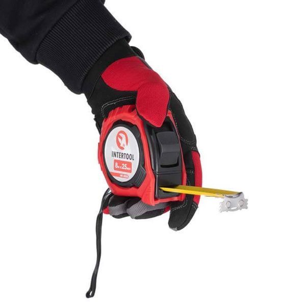 Рулетка з фіксатором 8 м * 25 мм "Магніт" INTERTOOL MT-0508 MT-0508 фото