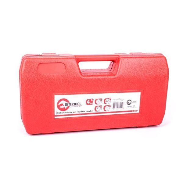 Набір плашок 4 шт для нарізання різьби&nbsp;1/2"; 3/4"; 1"; 1 1/4" INTERTOOL SD-8004 SD-8004 фото
