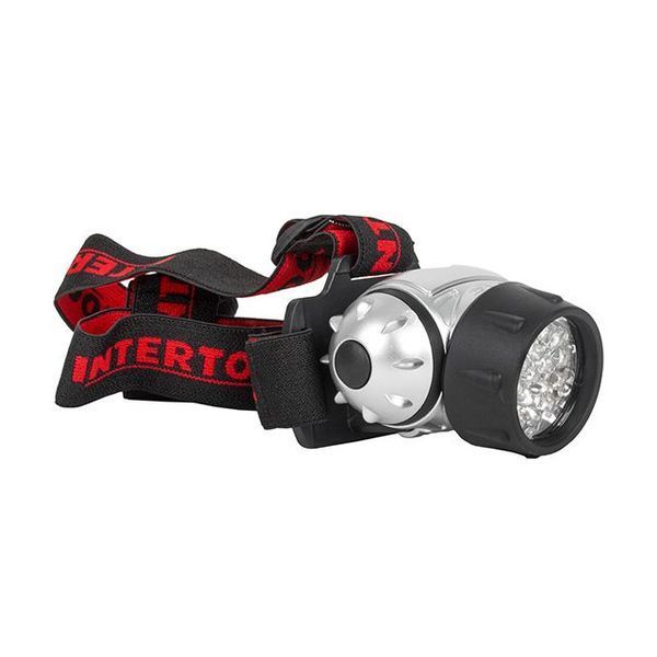 Фонарь налобный светодиодный, четыре режима работы, 19 LED, батарейки 3 ААА. INTERTOOL LB-0301 LB-0301 фото