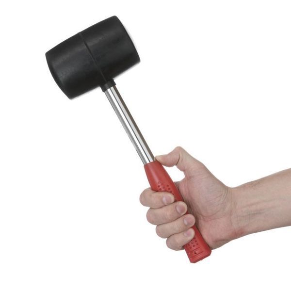 Киянка резиновая 900 г,&nbsp;90 мм, черная резина, метал. ручка INTERTOOL HT-0233 HT-0233 фото