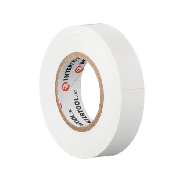 Стрічка&nbsp;ізоляційна, 17 мм * 20 м&nbsp;*&nbsp;0.15 мм, біла INTERTOOL IT-0053 IT-0053 фото
