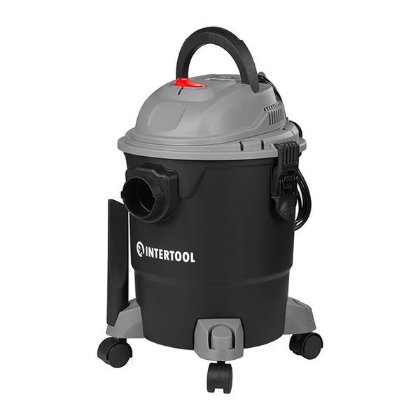 Пылесос строительный INTERTOOL DT-1020 1,2 кВт, >17 кПа, бак 20 л пластик, шланг 1,5 м DT-1020 фото