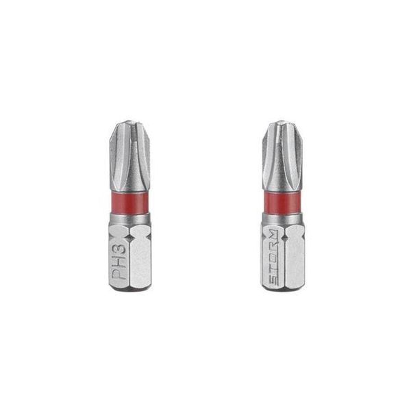 Комплект отверточных насадок PH3 1/4" * 25 мм, S2, уп. 2 шт, STORM INTERTOOL VT-0219 VT-0219 фото