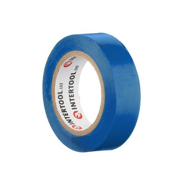 Стрічка ізоляційна, 17 мм * 10 м * 0.15 мм, синя INTERTOOL IT-0010 IT-0010 фото