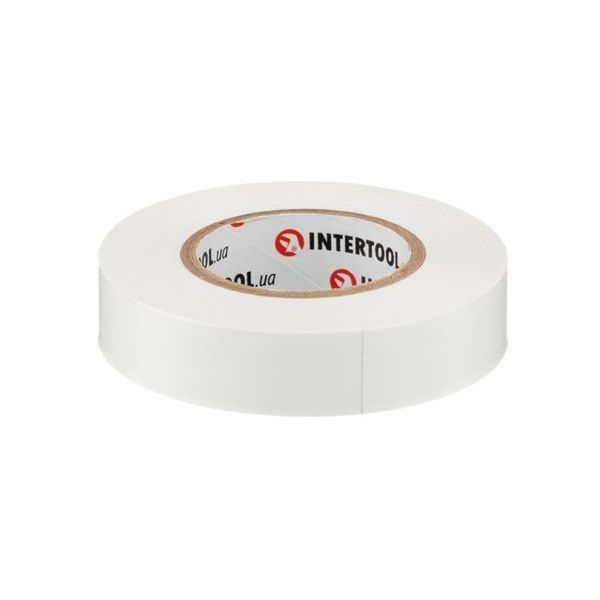 Стрічка&nbsp;ізоляційна, 17 мм * 20 м&nbsp;*&nbsp;0.15 мм, біла INTERTOOL IT-0053 IT-0053 фото