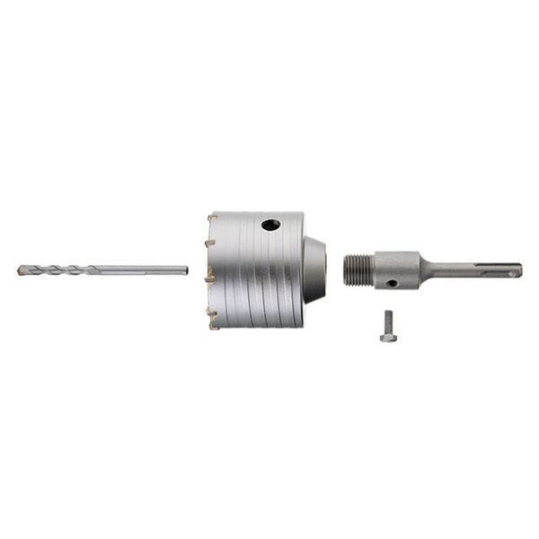 Комплект: Свердло корончасте по бетону 75мм + Перехідник SDS Plus 100мм INTERTOOL SD-7075 SD-7075 фото
