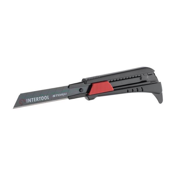 Нож сегментный для линолеума 18 мм, металлическая направляющая, STORM INTERTOOL HT-0538 HT-0538 фото