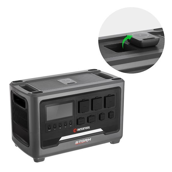 Станция зарядная портативная INTERTOOL WT-7013 (2.4 кВт, 2048 Втг, LiFeP04, беспроводная зарядка, съемный повербанк) WT-7013 фото