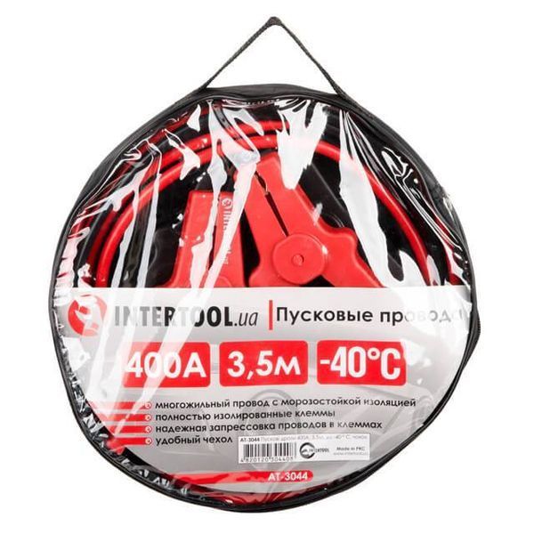 Пускові дроти 400 А, 3.5 м, до -40 &deg;C, чохол INTERTOOL AT-3044 AT-3044 фото