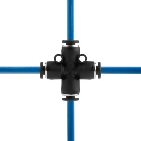 Соединение цанговое Х-образное для полиуретановых и др. шлангов 4 мм INTERTOOL PT-2365 PT-2365 фото