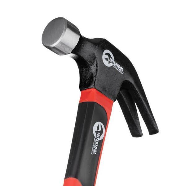 Молоток столярный 450 г, ручка из фибергласса. INTERTOOL HT-0223 HT-0223 фото