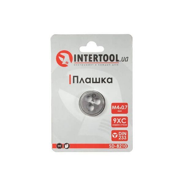 Плашка M4x0,7 мм INTERTOOL SD-8210 SD-8210 фото