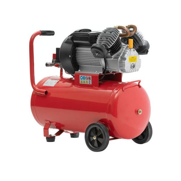 Компресор 50 л, 4 HP, 3 кВт, 220 В, 10 aтм, 420 л/хв., 2 циліндри INTERTOOL PT-0007 PT-0007 фото