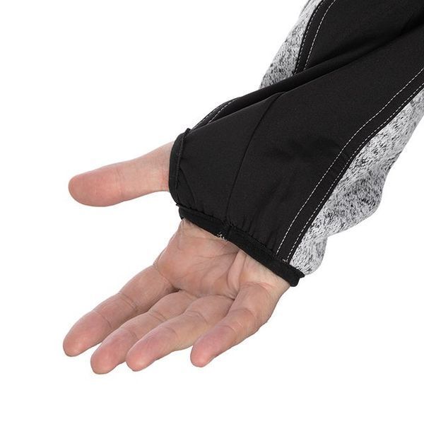 Куртка в'язана SOFTSHELL сірого кольору з чорними вставками, тканина - 100% поліестер 270 G, з кишенею на грудях і двома бічними, розмір XL INTERTOOL SP-3114 SP-3114 фото