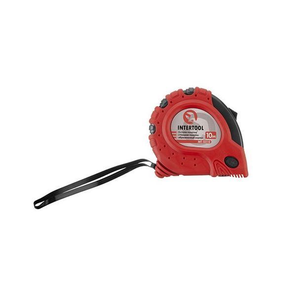 Рулетка с металлическим полотном 10 м x 25 мм "Супер Магнит" blister INTERTOOL MT-0310 MT-0310 фото