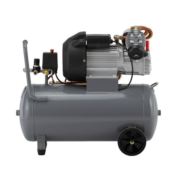 Компресор 50 л, 4 HP, 3 кВт, 220 В, 10 aтм, 420 л/хв., 2 циліндри INTERTOOL PT-0007 PT-0007 фото