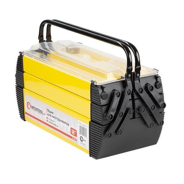 Ящик для інструменту металевий 18", 5 секцій, 454*210*230 мм INTERTOOL BX-5018 BX-5018 фото