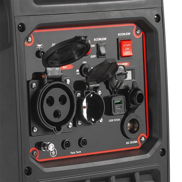 Генератор бензиновий інверторний INTERTOOL DT-1355 (5,0/5,5 кВт, 230 В, бак 11 л, електро/ручний старт, мідна обмотка, STORM) DT-1355 фото