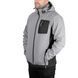 Куртка SOFTSHELL світло&nbsp;сіро-чорна, з капюшоном, тришарова, тканина - стрейч 300 GSM 100D, з водо- і вітрозахистом, розмір S INTERTOOL SP-3121 SP-3121 фото 2