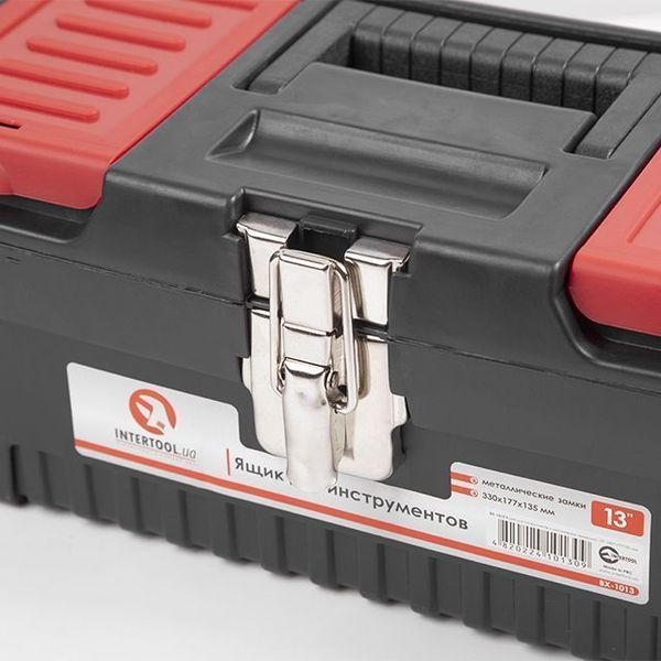 Ящик для інструментів&nbsp;з металевими замками&nbsp;13", 330*177*135 мм INTERTOOL BX-1013 BX-1013 фото