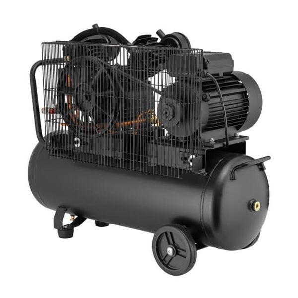 Компресор INTERTOOL PT-0016 (50 л, 3 кВт, 220 В, 10 атм, 500 л/хв, 2 циліндри) PT-0016 фото