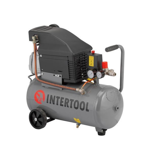 Компресор INTERTOOL PT-0010 24 л, 1500 Вт, 220 В, 8 атм, 206 л/хв.  PT-0010 фото